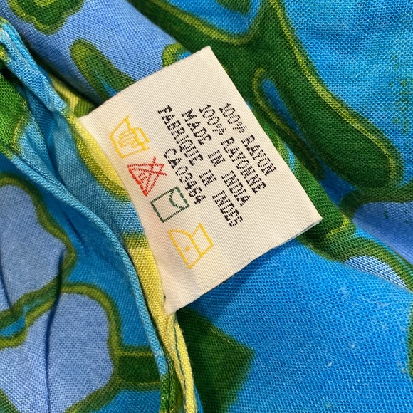 Free with purchase RICKIS SWIMWEAR teal blue green wrap sarong fringe pareo - Picture 4 of 5